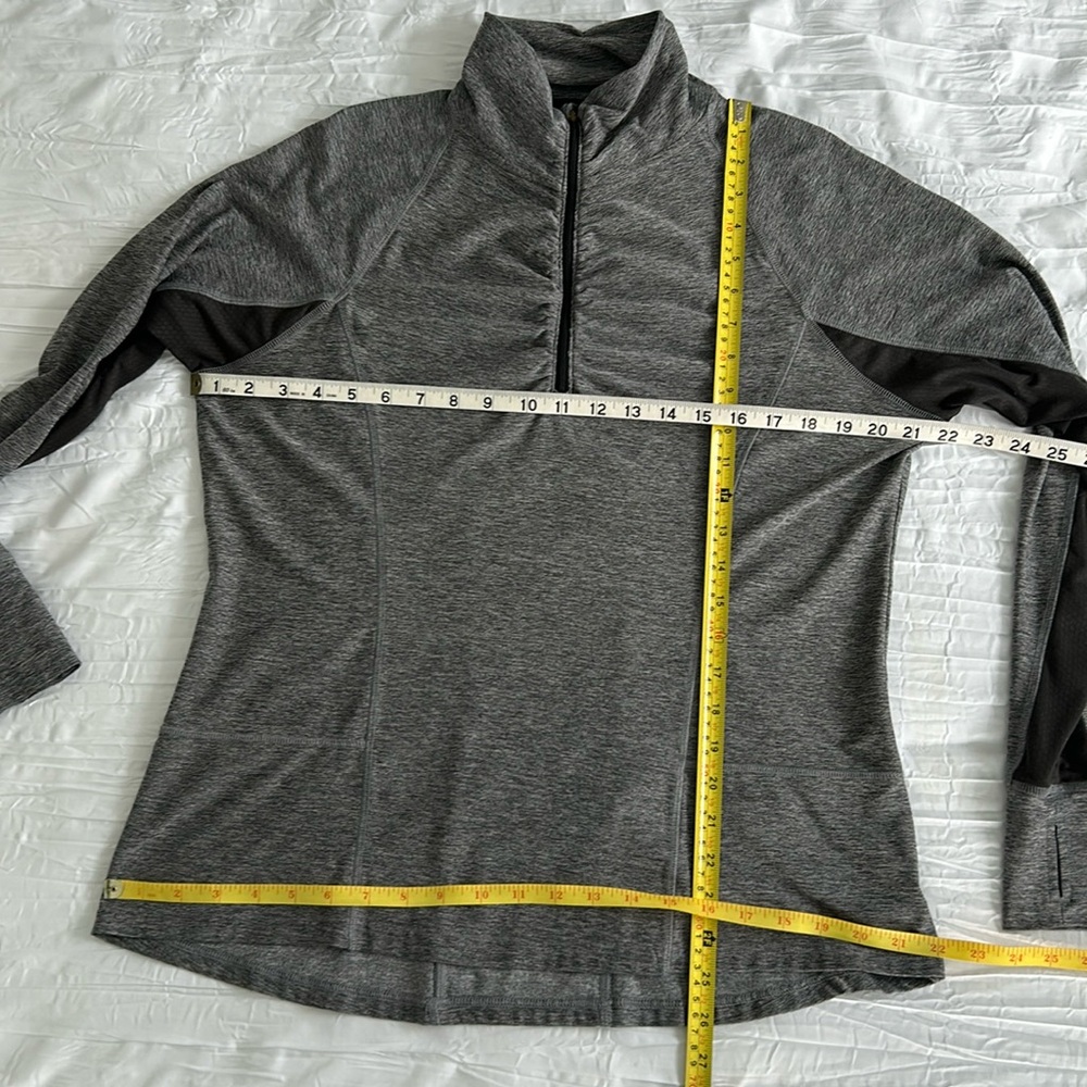 C9 CHAMPION Women’s Active Pullover Gray/Black Thumbholes 1/4 Zip Semi-Fitted XL - Picture 12 of 15